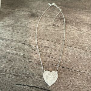 Melinda Maria Pave Heart necklace